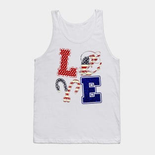 Love Fishing 4th Of July Shirt Independence Day Gift Tank Top